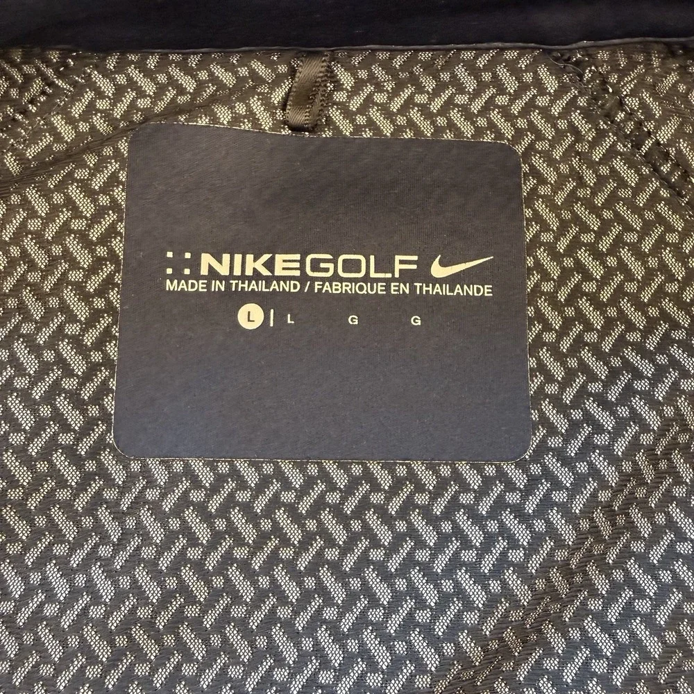 Nike Tour Golf Jacket Men's Large Lightweight Blue Full‎ Zip Pockets
